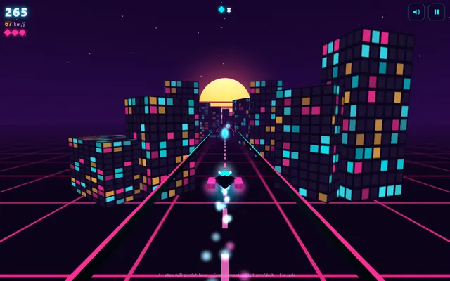 Neon Racer, balapan hover di kota neon