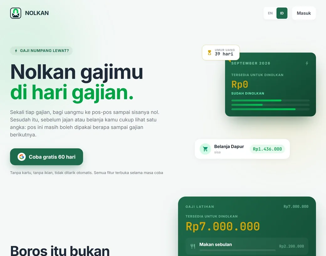 Tampilan Nolkan